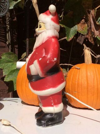 Vintage Blow Mold Santa Claus With Candy Cane 13.  5” 3