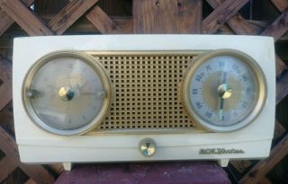 Antique Mid Century 1950,  S Rca Victor 4 - C - 534 Art Deco Vintage Old Radio Clock