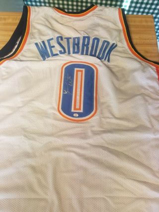 Russell Westbrook Signed Jersey Oklahoma City Thunder Paas