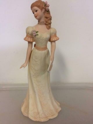 Vintage Homco Victorian Lady Figurine In Hand - Painted Porcelain