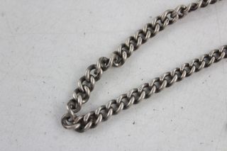 2 x Antique.  925 Sterling Silver Graduated WATCH CHAIN (42g) 3