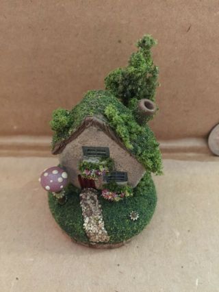 Handmade Miniature Moss Fairy House Vintage Ooak By O 