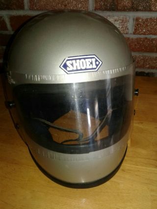 Vintage 1970s Shoei S - 12 Motorcycle Helmet - Size Large