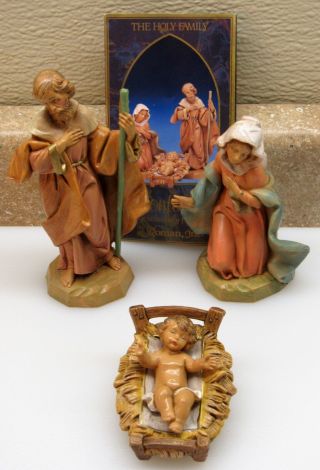 Vtg Fontanini Nativity Christmas Holy Family Mary Saint Joseph Baby Jesus