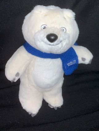 Sochi.  Ru 2014 Winter Olympics Mascot Polar Bear Plush Stuff Animal Toy Russia B1