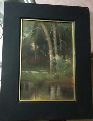 Antique Watercolor Landscape Painting Signed C P Rising Ny Artist