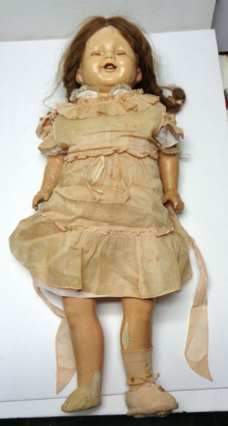 Vintage 1920s 28 " Fiberoid Doll Products Company Vintage Doll
