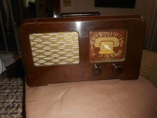 Vtg Tube Radio Packard Bell Or Restore