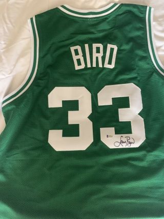 Celtics Larry Bird Authentic Signed Green Jersey Autographed.  Beckett