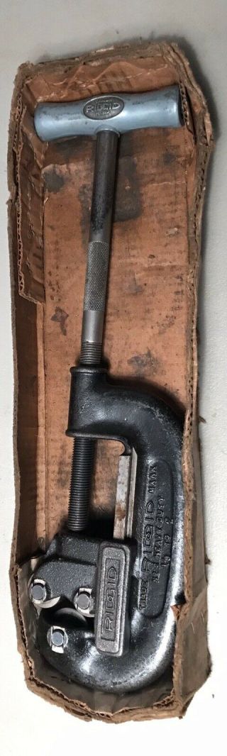 Vintage Ridgid 1&2 Heavy Duty 1/8 - 2 " Pipe & Tubing Cutter Tool