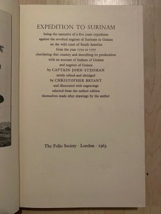 Expedition To Surinam,  Stedman,  Folio Society 1963, 3