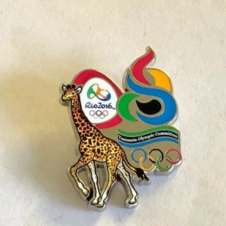 Tanzania Noc Olympic Team Pin - Rio 2016 With Giraffe