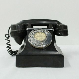 Vintage 1940s/50s Black Bakelite Rotary Dial Phone 917