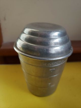 Vintage Mirro 1 Cup Aluminum Shaker Measuring Cup Tight Fit Lid Usa