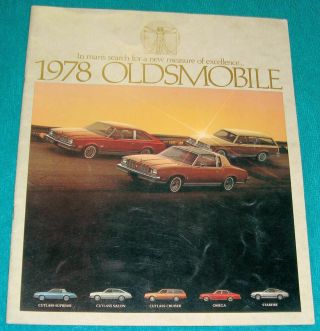 1978 Oldsmobile Sales Brochure Cutlass Supreme/salon/cruiser/442 Omega Starfire