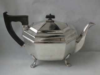 Smart Solid Sterling Silver Teapot 1962/ L 24.  5 Cm/ 555 G