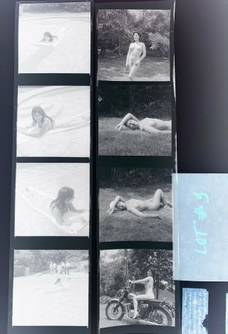 Vtg 1967 Transparencies X 8 Nude Naked Female Models Bsa Bike Photo Pin Up (9)