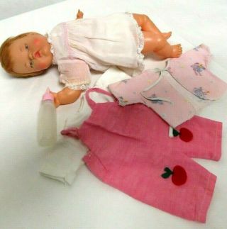Vintage 1960’s Ott - 14 Tiny Thumbelina Ideal Doll With Accessories