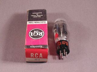 1 Type 83 Rca Hifi Antique Radio Amp Tv - 7 Tester Vacuum Tube Code 6443 Nos