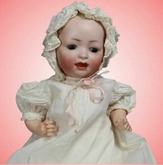 Antique German Bisque Hertel Schwab 142 Character Baby Doll