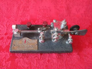 Antique Vibroplex Bug Telegraph Key Morse Code - 1940 