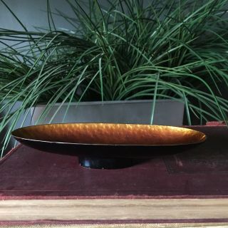 Vintage Steinbock - Email Enamel Hand Made Austria Oblong Copper Trinket Tray Dish
