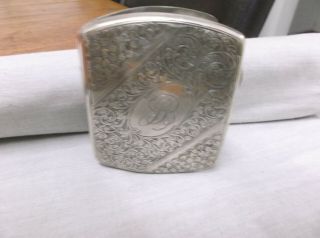 A Vintage Sterling Silver Cigarette Case Birmingham 1918