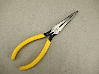 Vintage Klein Tools 203 - 7 Long Needle Nose Pliers,  Made In U.  S.  A.