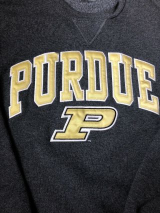 Purdue Boilermakers Mens Medium Grey Sweatshirt Russel Athletic Long Sleeve 2