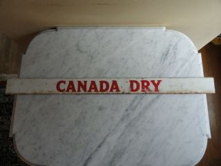 Vintage Canada Dry Tin Store Display Sign Door Push Bar Metal