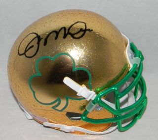 Joe Montana Autographed Signed Notre Dame Irish Gold Textured Mini Helmet Jsa