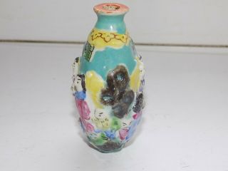 ANTIQUE CHINESE PORCELAIN SNUFF BOTTLE HAND PAINTED FIGURES 3