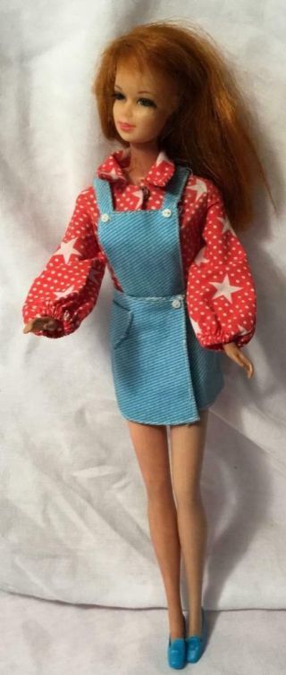Vintage 1972 Barbie Stacie Doll In Best Buy Outfit Sport Star 1972
