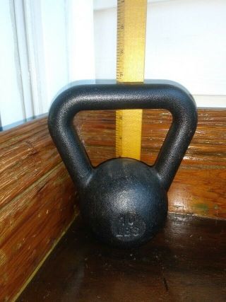 Kettle Bell Weight Cast Iron Vintage Rkc Russian 10lbs Black Heavy Or Doorstop
