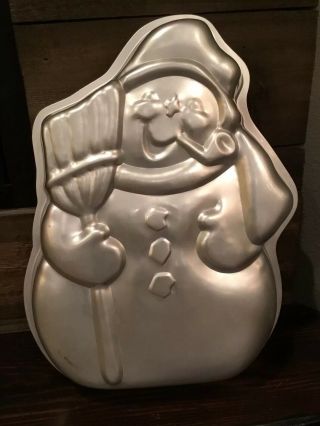 Vintage Wilton Frosty The Snowman Cake Pan Baking Mold Christmas Holiday 1980