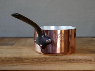 4⅞” Grands Magasins Du Louvre Copper Sauce Pot Pan - Tin,  French,  Antique