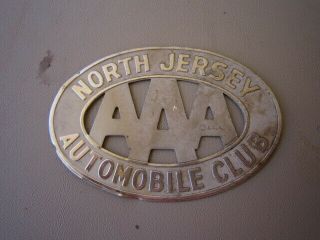 Aaa North Jersey Automobile Club License Plate Topper Badge