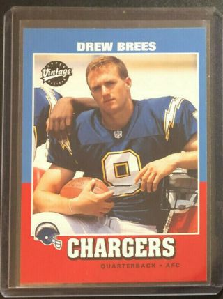 2001 Upper Deck Vintage Drew Brees Rookie Rc 251 Chargers/saints