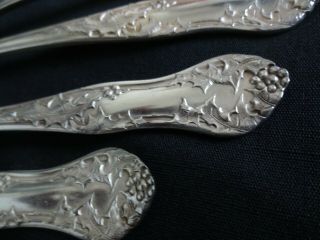 Early 1904 E H H Smith National Silver Co HOLLY Set of 5 Oyster Forks 5 5/8 