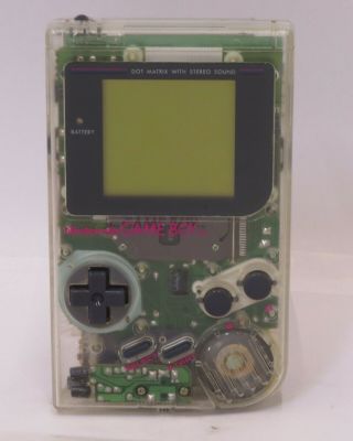 Vintage 1989 Nintendo Gameboy Handheld System - Clear