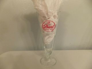 Vintage - Pearl Beer Pilsner Glass - Footed Lager - Xxx Red Logo