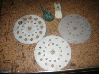 Vintage Planet Jr Seeder Box Attachments,  3 Seed Plates 300 / 300a