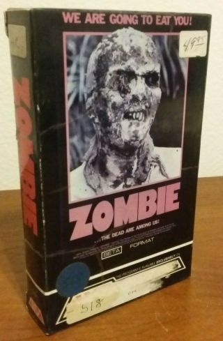 Zombie Beta Betamax Side Loader Vintage Classic Horror Wizard (not Vhs)