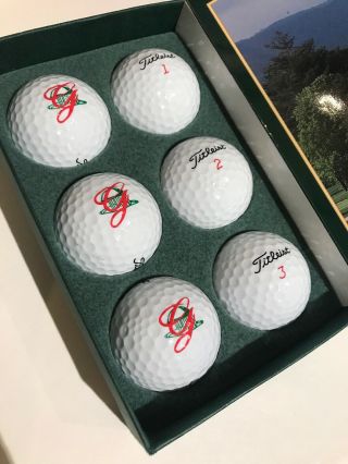 Vintage Boxed Set Of 6 Titleist The Greenbrier Resort Championship Golf Balls