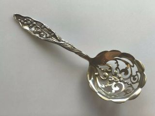Rare Antique Whiting Lily Of The Valley Sterling 8 - 3/4” Nut Scoop Cracker Spoon