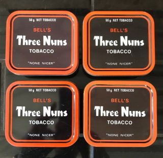 Set Of 4 X Bell’s Three Nuns Tobacco Vintage Tins