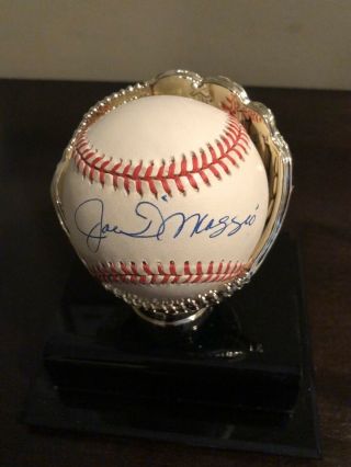 Joe Dimaggio Signed Autographed Baseball Auto Hof With Case