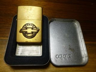 Zippo Lighter Chevy Emblem 204bch 288 Brass