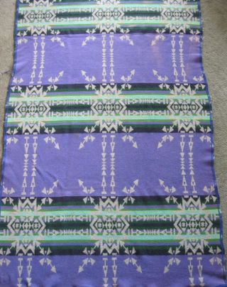 Older Vintage Beaver State Pendleton Robes & Shawls Blanket Blue Aztec Design