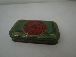 Vintage Lucky Strike Cut Plug Tobacco Tin Box Tobacciana R.  A.  Patterson Tobacco